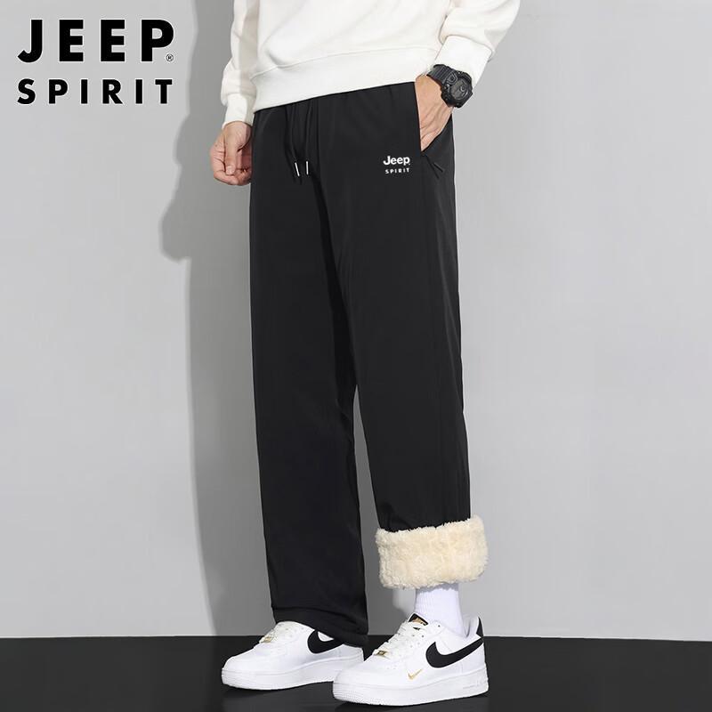 JEEP SPIRIT Men's Fleece Lined Straight Leg Casual Pants