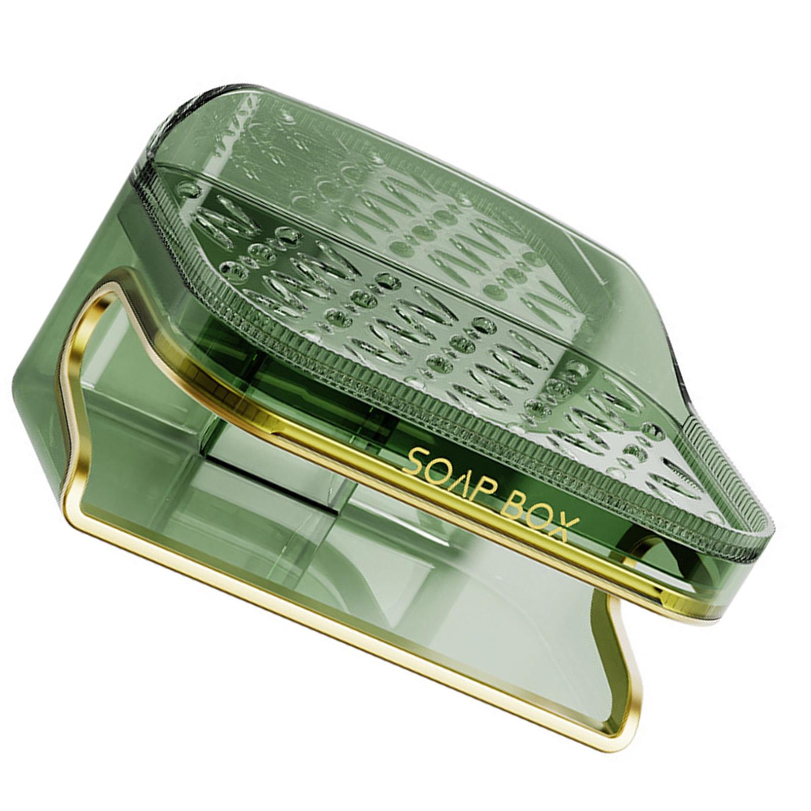 

Мыльница без сверления настенная двухслойная держатель для мыла и губки для мытья посуды аксессуары для ванной комнаты самоклеящаяся зелёный