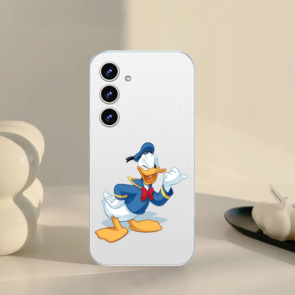 Cute D-Donald Duck Phone Case For Samsung Galaxy S21 S22 S23 S24 S25ULTRA FE Ultra Plus5G A52S Transparent Cover