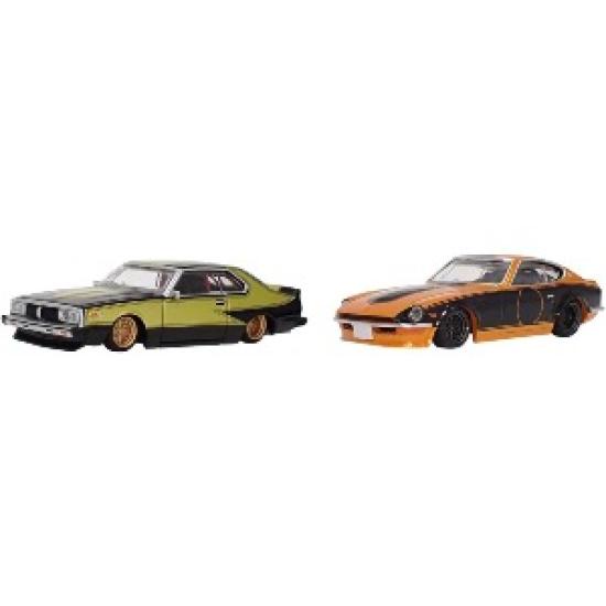 BoostGear Custom AOSHIMA Scale Model Grand Champion 14th Edition Japan 2DrSP S30 Fairlady Z SP Set of 2 Completed Cars 1/64 Kit (4) & (5) -