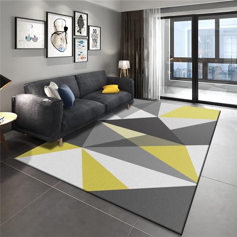 Modern Minimalist Non-Slip Area Rug Plush Living Room Carpet Sofa Mat Bedroom Floor Covering Home Decor Beautiful and Fashion