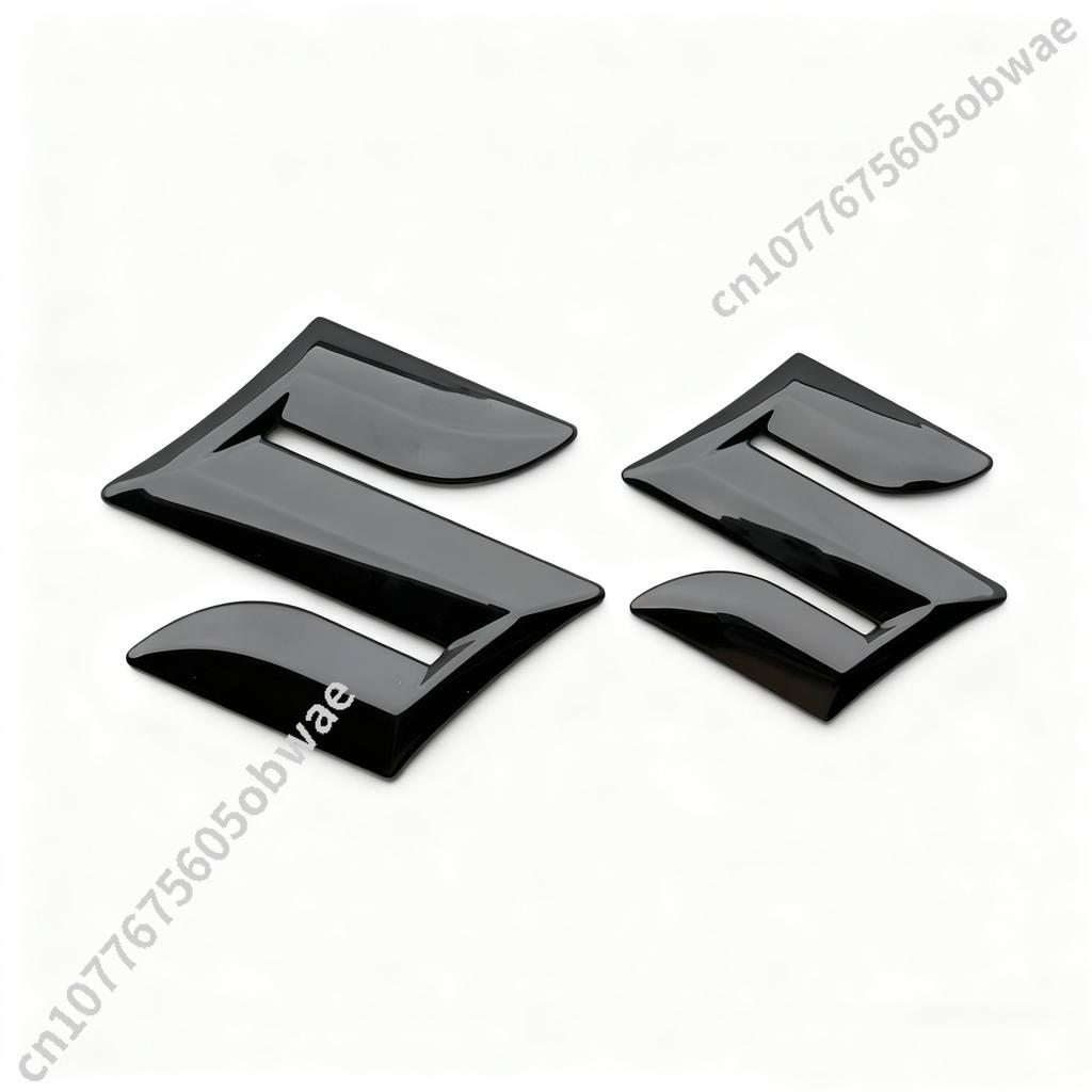 For SUZUKI ALTO Front Rear Car Emblem Badge Logo Black Glossy Auto Sticker Accessories Universal Rear Trunk Badge Logo