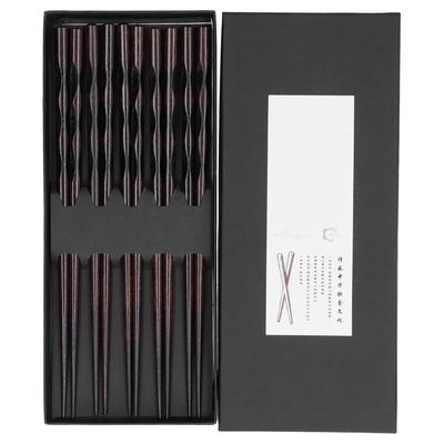 5Pairs Chopsticks Simple Reusable Wooden Pointed Chopsticks Natural Environmentally Friendly