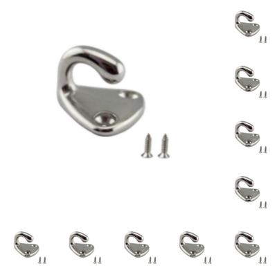 5/10PCS Marine Grade Stainless Steel Fender Hook Fender Eye Hook Marine Boat Hardware Fending Hook Coat Cap Hook Accessorie