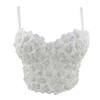 Premium Niche Personalized Outerwear Strapless Top with Handcrafted Floral Bead Diamond Embellishments Heavy-duty Mini Strapless Tank Top for Women