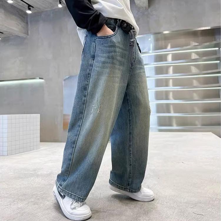 Kinderjeans Jungen Frühlingskleidung Hosen Jungenjeans Frühling und Herbst Sporthosen