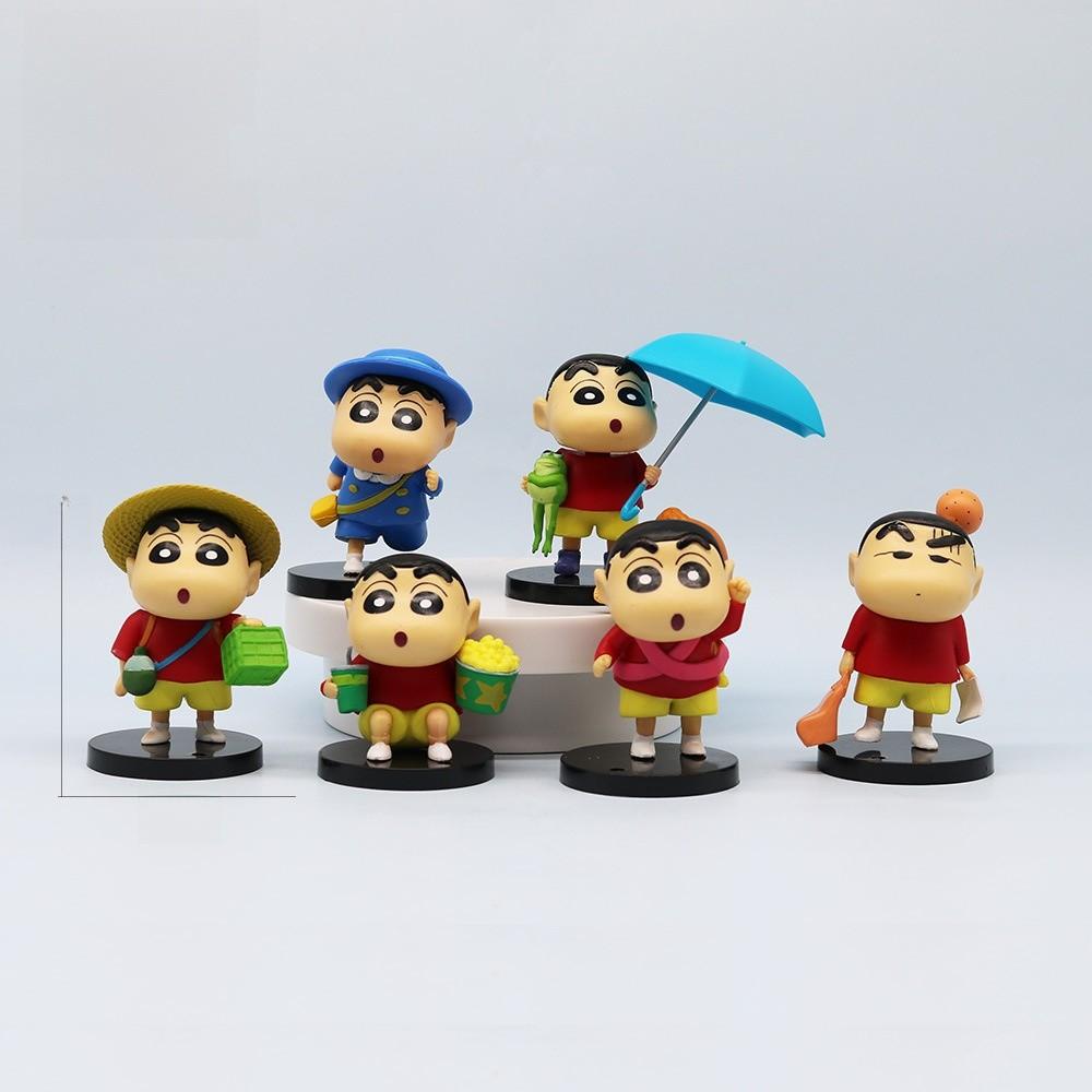 Crayon Shinchan Small Figure Rain Partner Pvc Model Car Decor For Desk And Home Umbrella