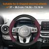 För KIA Kolädertextur Perforerat Läder Rattöverdrag Sportage Nq5 Rio 3 4 Ceed Jd Stonic Stinger Forte Picanto