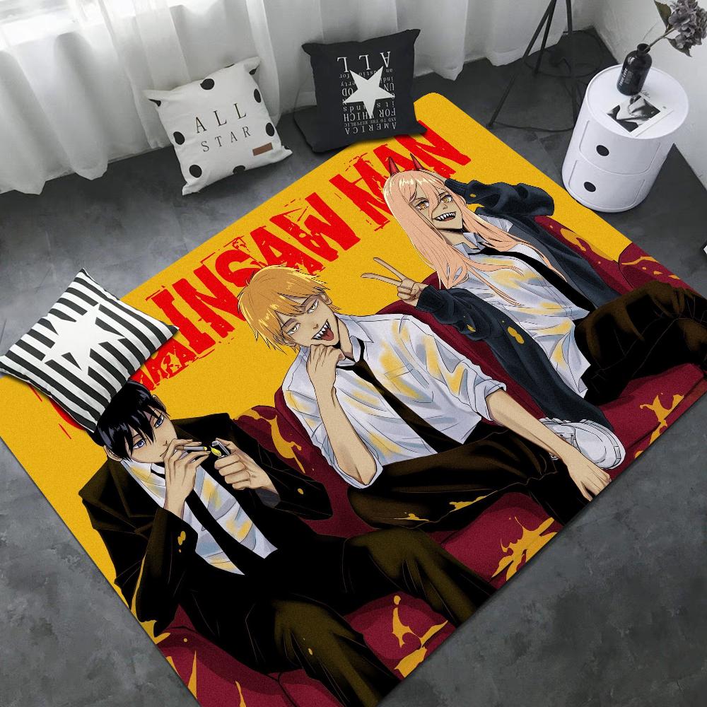 Anime Chainsaw Man Floor Mat Cheaper Anti-slip Modern Living Room Balcony Printed Bedside Mats