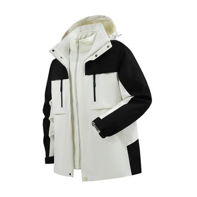 Thick Outdoor Warm Jacket with Detachable Outer Cover, Three In One Windproof and Waterproof Jacket