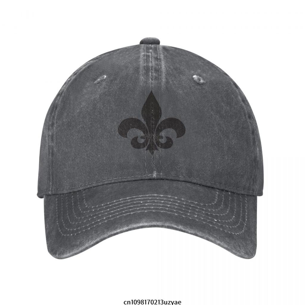 Fleur De Lis Fashion Unisex Cotton Baseball Cap Classic Adult Adjustable Denim Hat