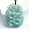 Grade A Jade Pixiu Guanyin Buddha Dragon Pendant Necklace Peace Amulet