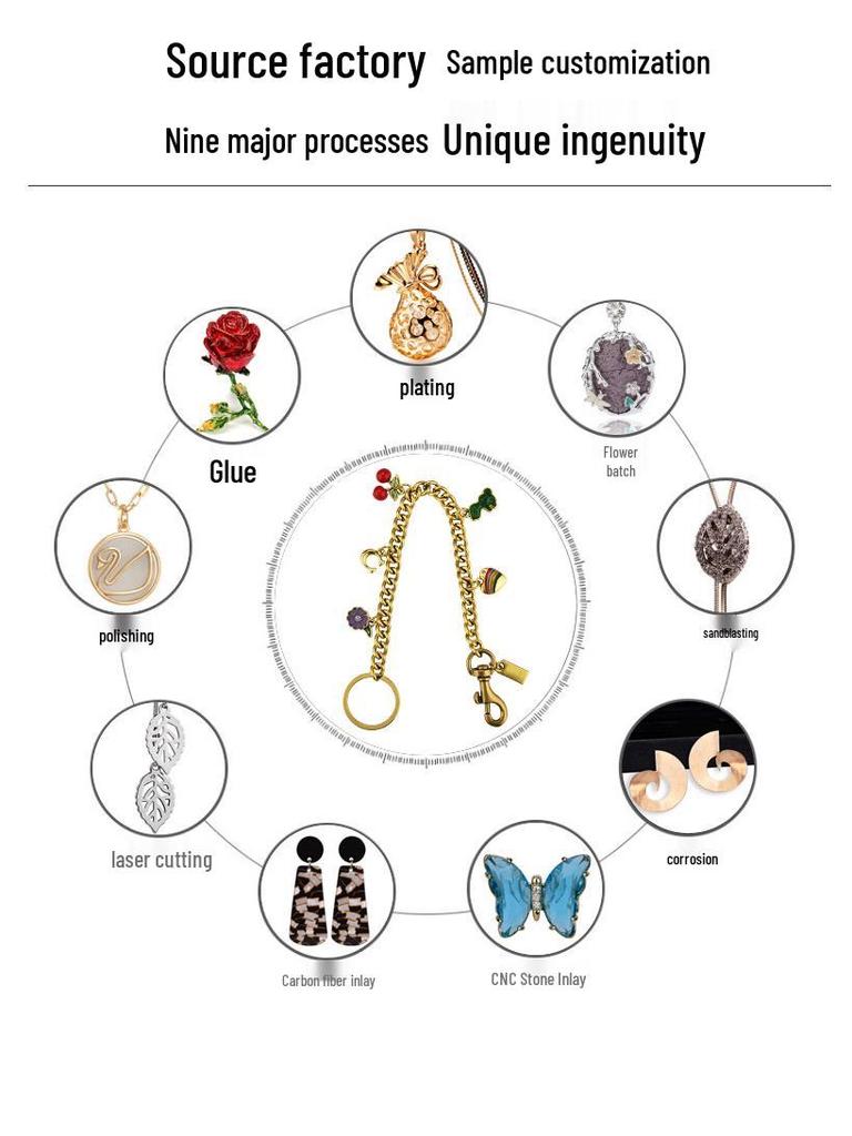 Flashing Cherry Keychain & Bag Charm - Multicolor Fashion Accessory