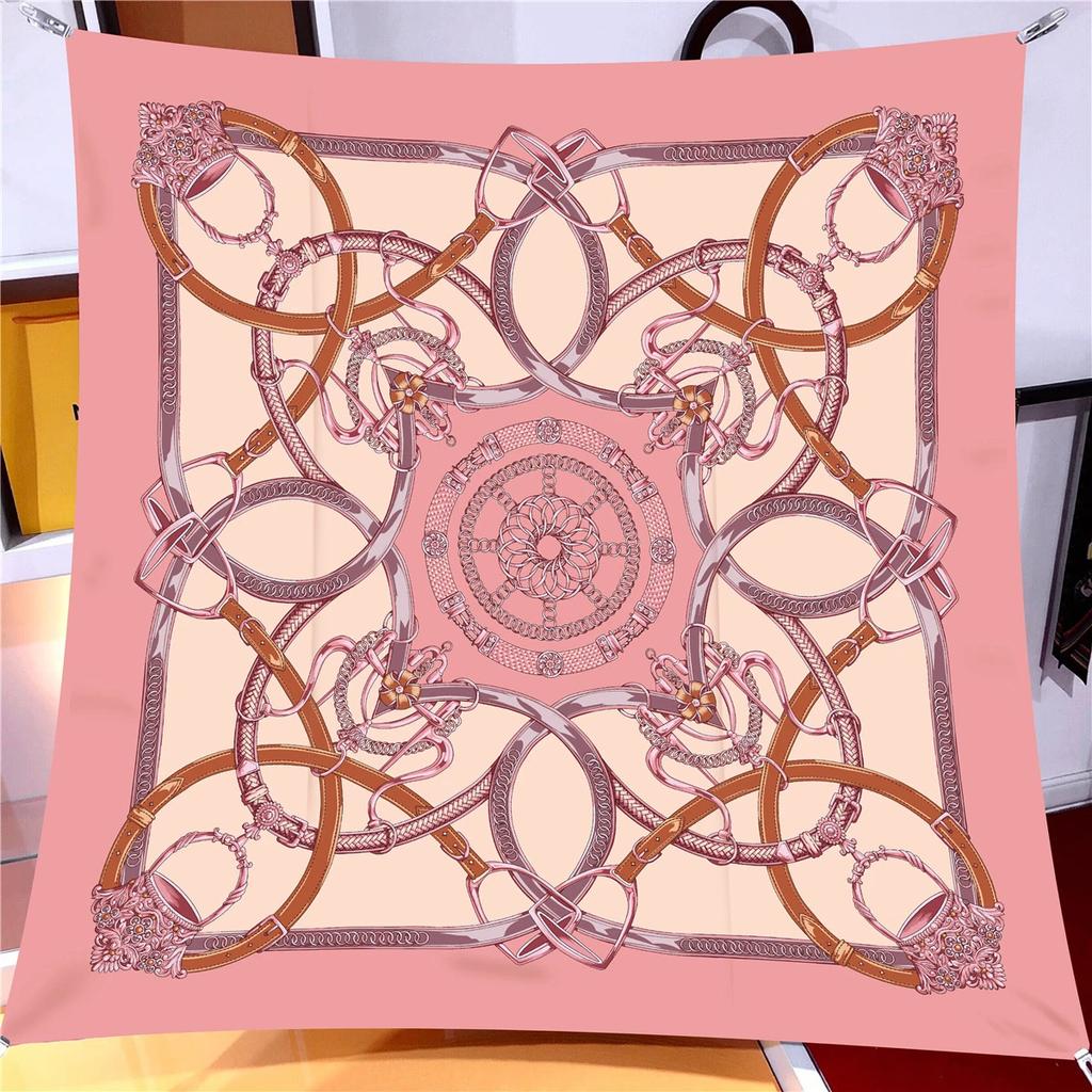 Fashion Twill Kerchief Silk Satin Neck Scarf For Women Print Hijab Scarfs Female 90cm Square Shawls and Wraps Scarves For Lady