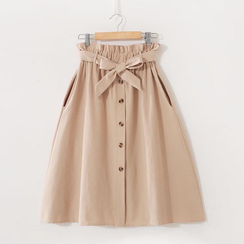 FiveFive Women High Waist Slim Skirt Body Con Stretch Casual Skirt