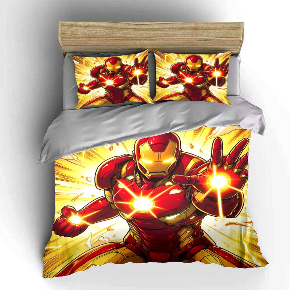 Iron Man In Action. Bedding Sets Duvet Cover Sets Duvet Covers Pillowcases(1 * Duvet Cover 2 * Pillowcases Without Duvet Insert)