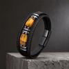 Hand-woven Leather Bracelet Magnetic Buckle Men's Bracelet Bulk Order Braided Leather Bracelet  Men