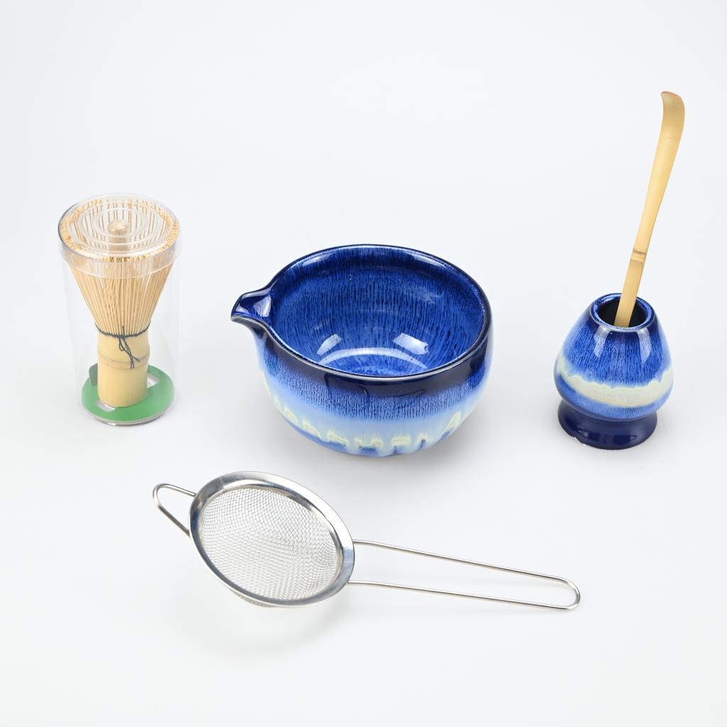 2/4/5pcs Easy To Clean Matcha Tea Set With Tool Rack, Including Bowl, Whisk, Spoon, Great Gift For Ceremony, Traditional Decorat