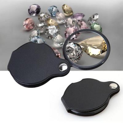 8X Portable Rotatory Reading Jewelry Optical Glass Loupe Lens Pocket Magnifier