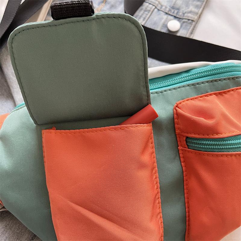 Sport Chest Bag Contrast Shoulder Bag Commuter Crossbody Bag