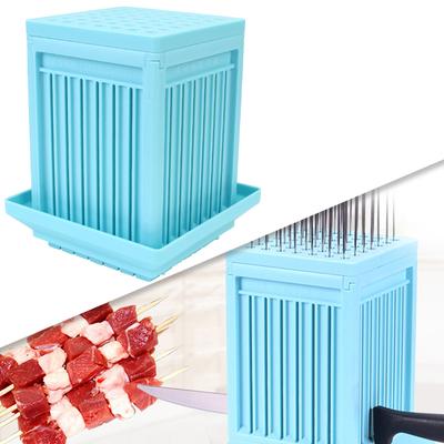 Gemüse 49 Löcher Kebab Maker Grillzubehör Rind Schwein Fleischspieß Werkzeuge Grill Spießbox Maschine