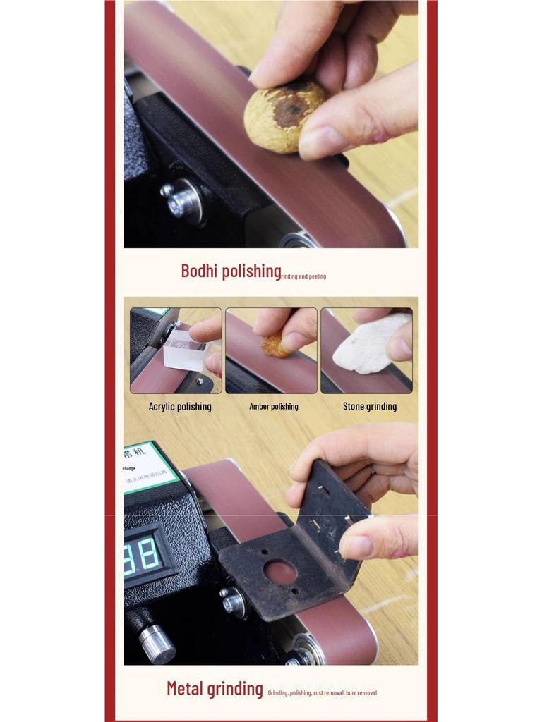 Mini Sanding Belt Knife Sharpener with 330*30mm Aluminum Oxide Belt