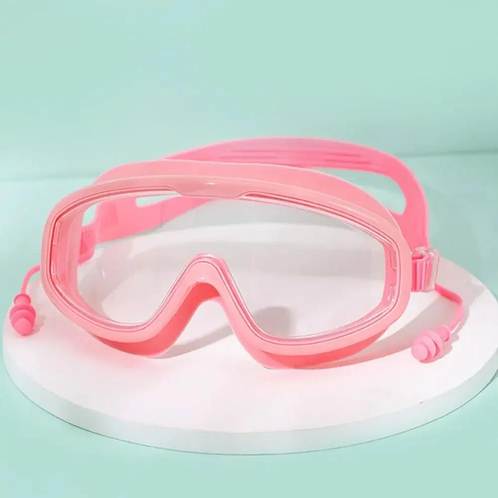 Outdoor Swim Goggles Anti-Fog Wide View Scuba Diving Swimming Glasses with Earplugs for Adult Youth