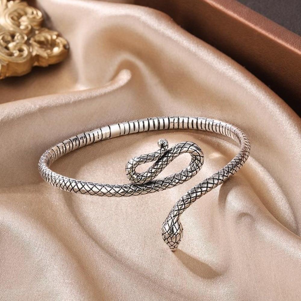 Retro Snake Shape Bracelets Simple Bracelets Personality Opening Bangles  Jewelry Gifts