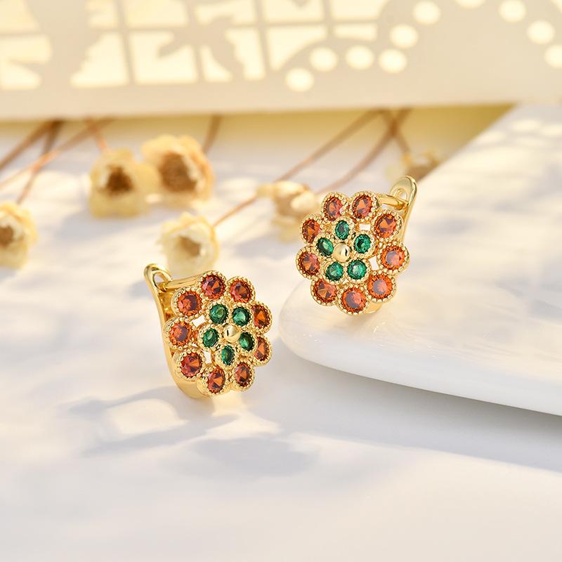 

BELLA BOX New Korean Trendy Sun Flower Ear Studs, Light Luxury Zircon Fashionable And Elegant Pure Silver Needle Earrings For Women розовый кружевной