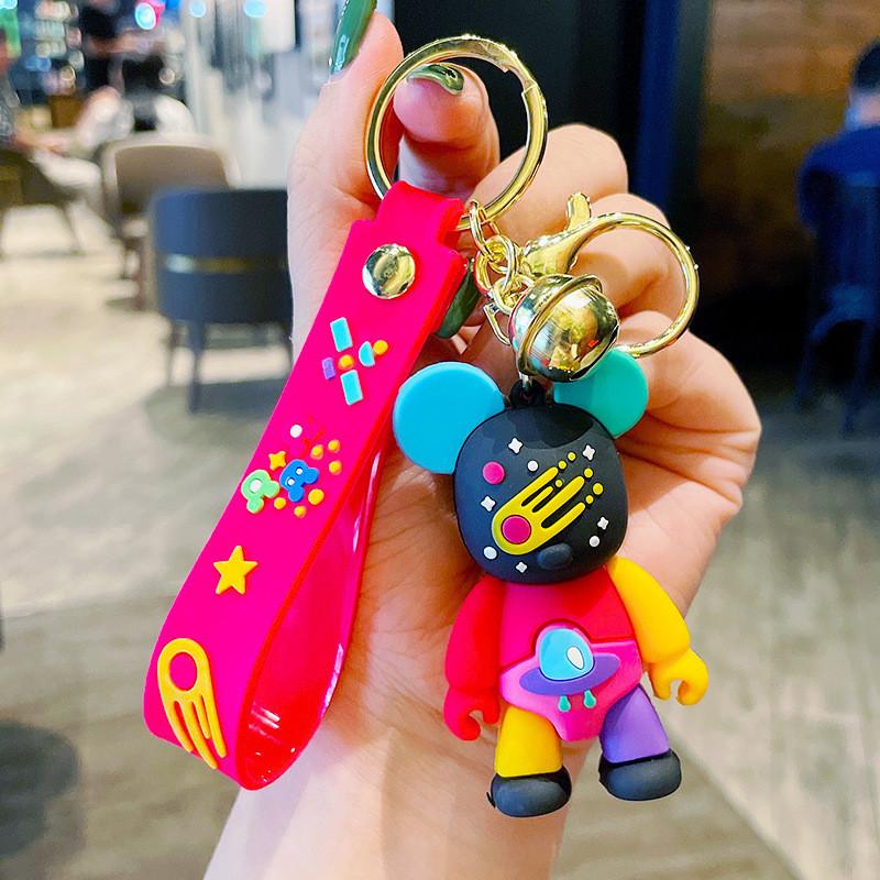 Adorables Porte-clés Ours Graffiti Créatifs et Colorés Parfaits Pour les Couples et les Cadeaux