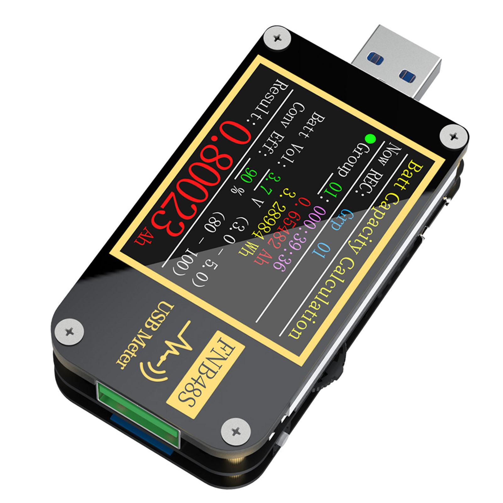 

9 Pin USB Voltage Meter Screen Flip Function Gravity Sensor Multifunctional USB Ammeter Tester