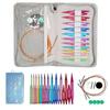 Metal Circular Knitting Needle Set Interchangeable Crochet Hook Crochet Needle Knitting Art Tool for Crocheting