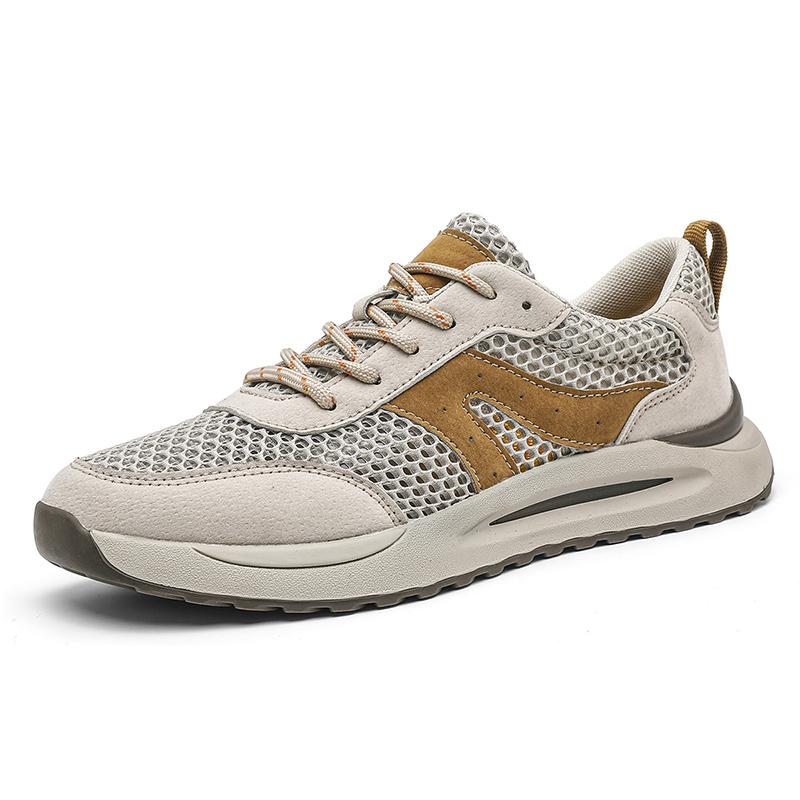 

Fashion Sneakers High quality fashion style design Leisure Sports Walking And tourism Breathable men s shoes Casual versatile shoes 44 бежевый