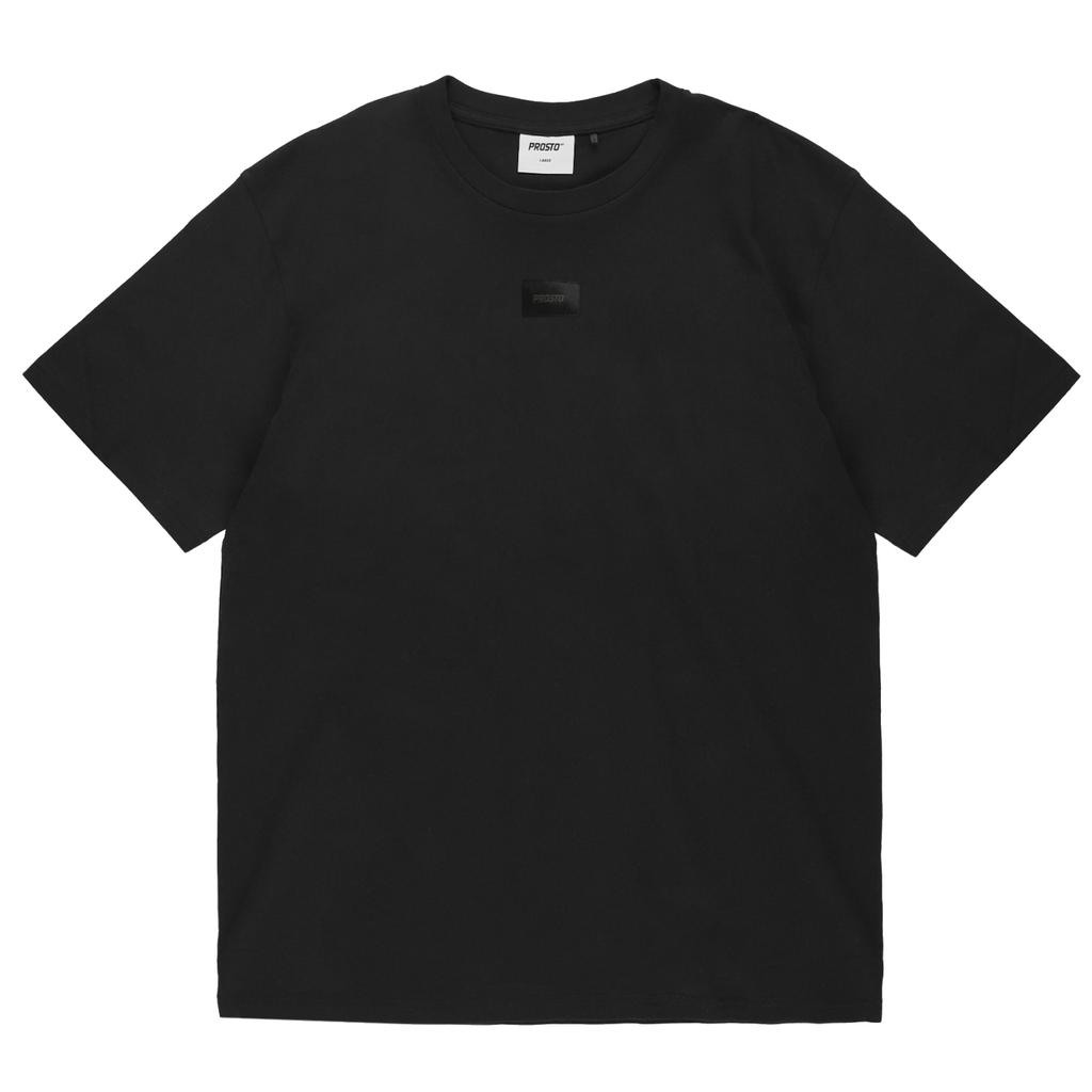 Prosto Jacquard Label T-shirt, Mens black T-shirt