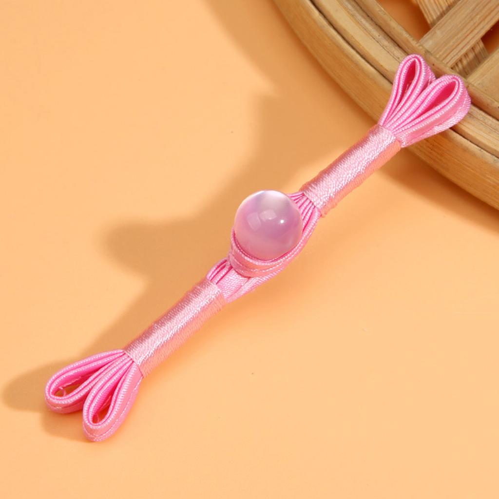 Sewing Closure Buttons Jade Bead Frog Fastener Buckles for Tang Suit Dance National Dress Chinese Cheongsam Button 5pcs