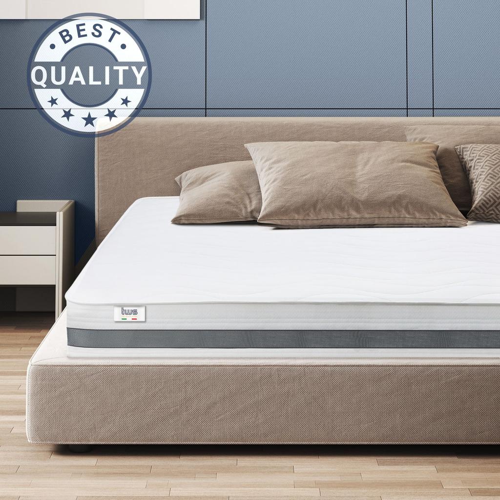 The White Stone Antibacterial Foam Mattress | Height 20 Cm | Hypoallergenic 3D Air Cover