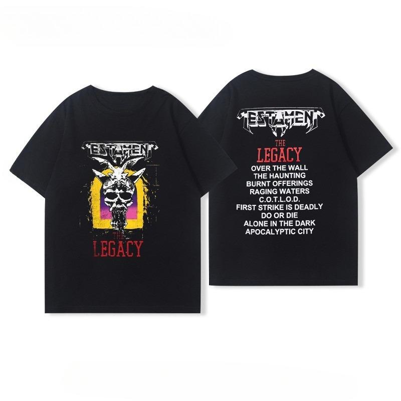 

TESTAMENT Legacy - Short Sleeve Summer American Rock Casual Multi-Functional T-Shirt for Men and Women 2XL
