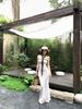 Black & White Off-Shoulder Halterneck Maxi Dress