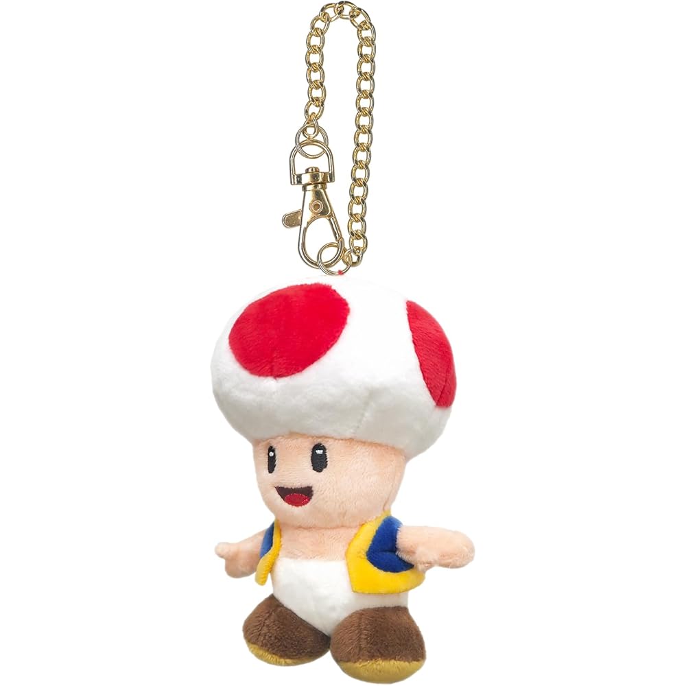 Sanei Boeki Super Mario All Star Collection Toad Plush Toy 7.5x7.5x12cm