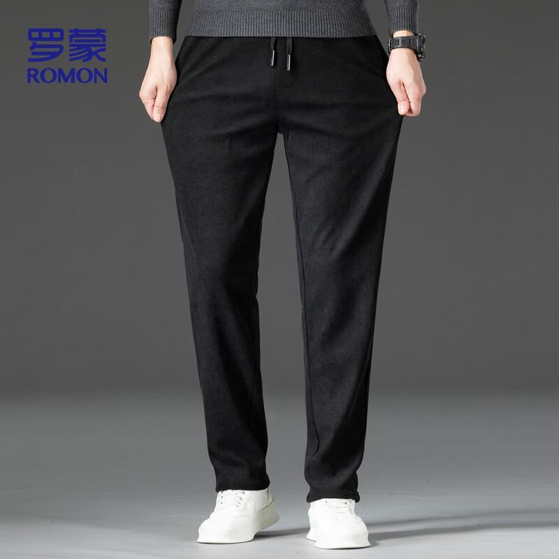 ROMON Men's Autumn Corduroy Straight-Leg Casual Pants