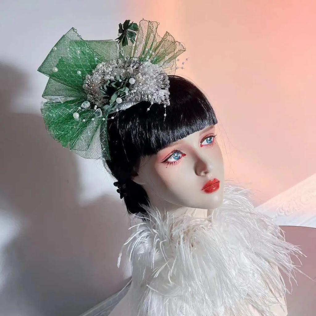 Lolita Fairy Butterfly Halo Crown Headpiece Bridal Wreaths Flowers Headband Women Girl Mermaid Princess Elf Cosplay Headdress