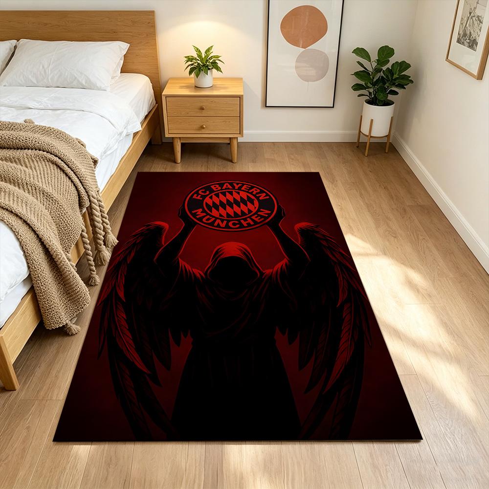 Bayern Munich Football Glory Cleanable Rug Soft Plush Non-slip Bottom Living Room Essential Fashionable Home Decor Housewarming Gift Idea