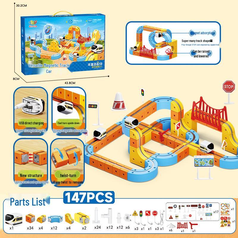 Magic Track Cube: Versatile Magnetic Assembly Toy Car with Free Shipping