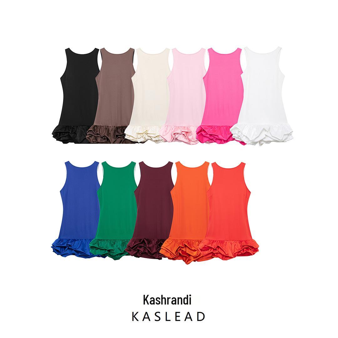 

2024 Winter Women s European & American Style Fluffy Hem Spliced Jumpsuit Dress Large чорний