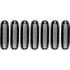 Hooke Road Black JK Grill Erts Front Grille Mesh Cover Guard For Jeep Wrangler JK 2007-2015 Accessories