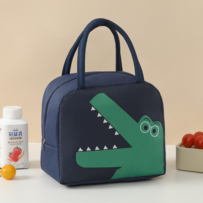 Cute pet bento bag, thickened insulation bag, fresh-keeping cartoon bento bag, hand in hand to carry lunch box bag, ice pack