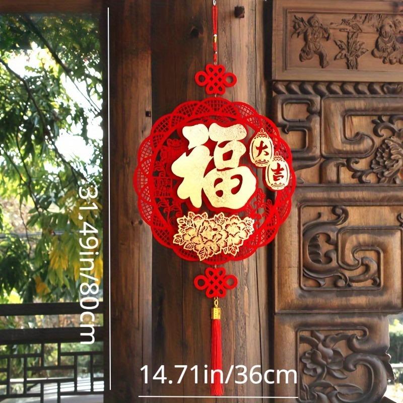 1pc-Red Chinese Knot Tassel Pendant – Hanging Decoration for Chinese New Year, Housewarming & Spring Festival