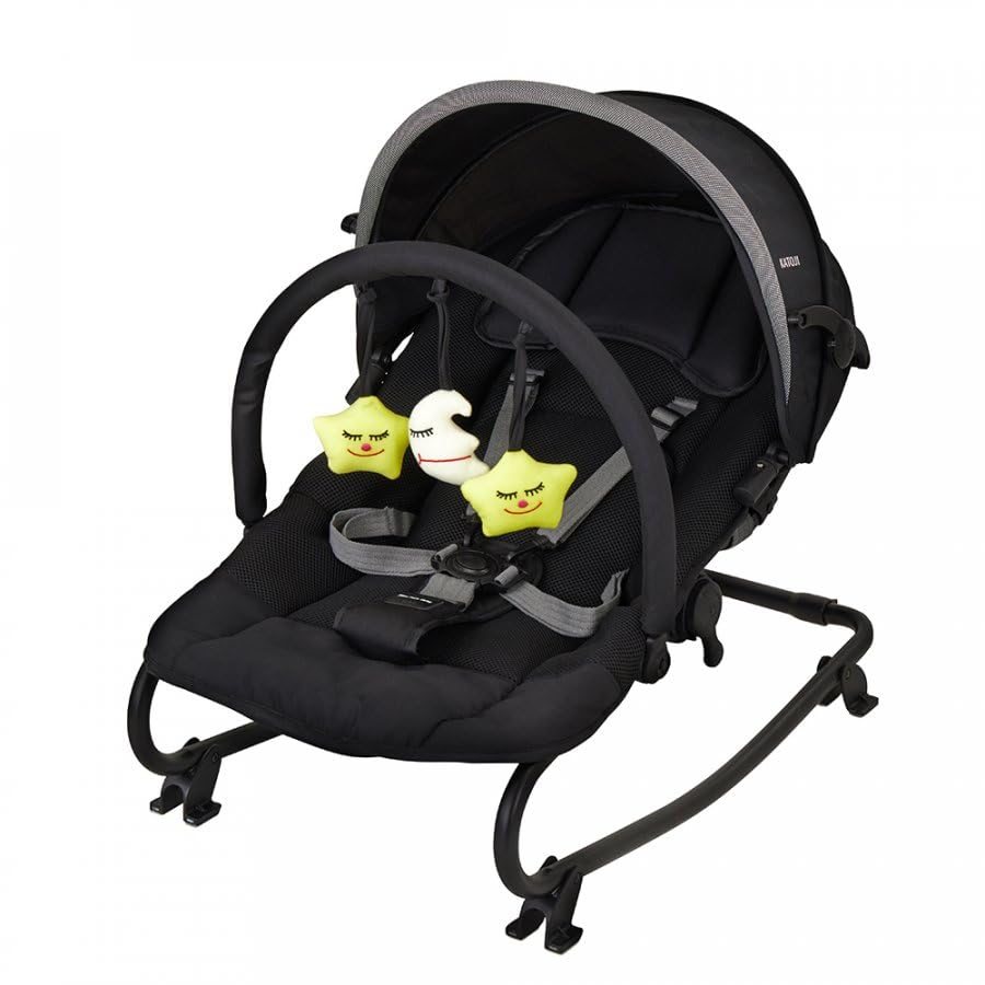 

Katoji Bouncer Детский шезлонг NewYork Baby 3 для младенцев от 1 месяца и до 15 кг 03400 чёрный