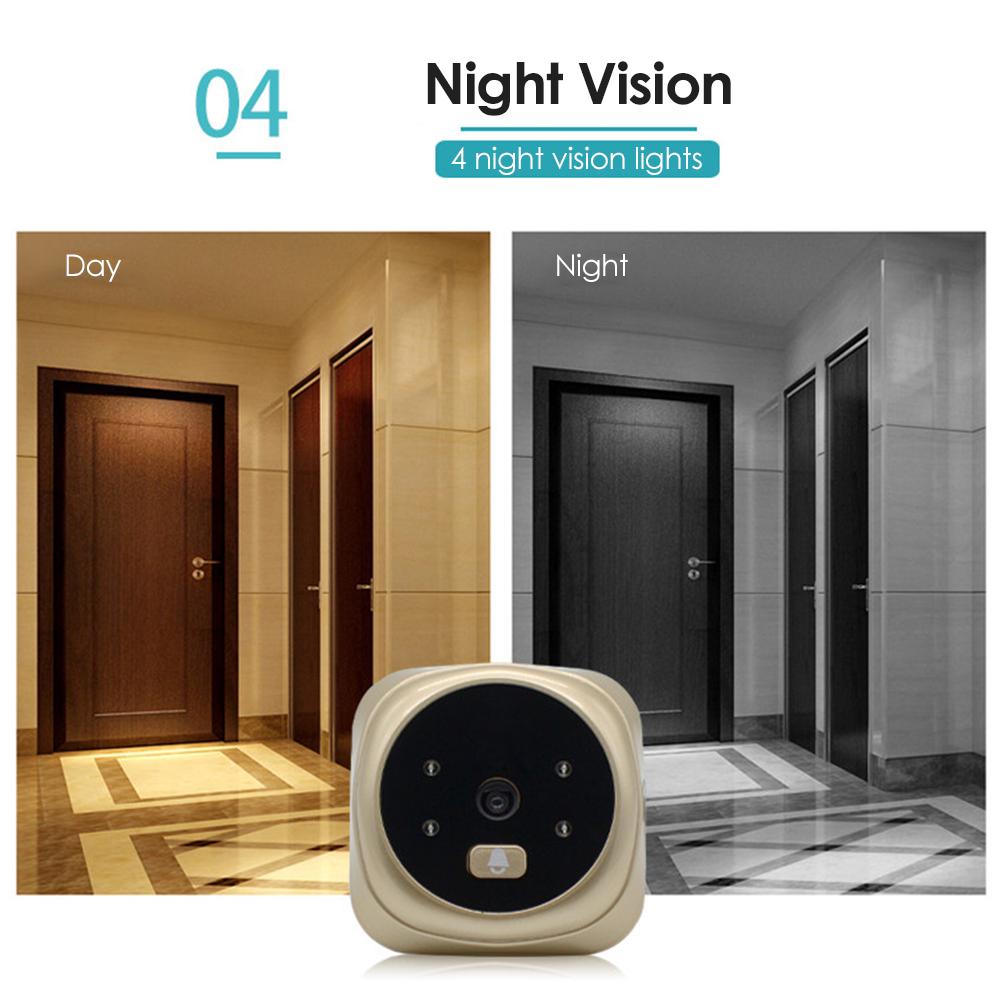 Digital Doorbell Night Vision Door Video Eye Camera Viewer LCD Color Screen Electronic Camera Door BellAA