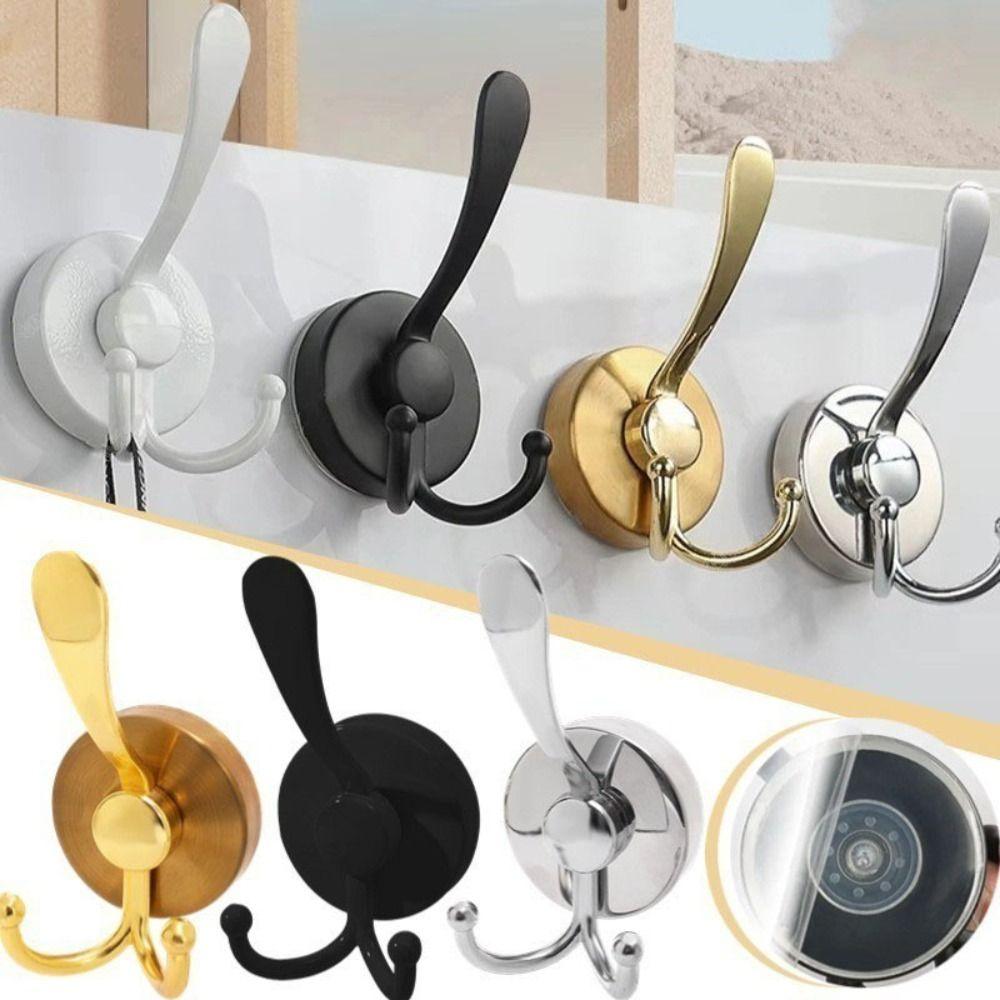 

Waterproof Wreath Hanger Reusable Clothes Hook Creative Suction Cup Hook чорний